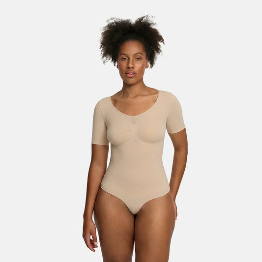 T-Shirt Bodysuit Sculpting Shapewear mit Slip