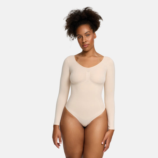 Bodysuit Sculpting Shapewear Longsleeve mit Slip