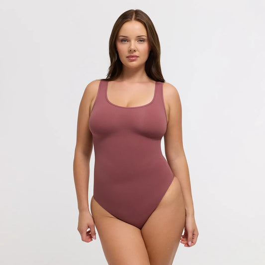 Clean Tank Sculpting Bodysuit with Slip