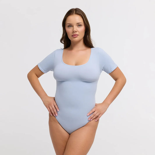 Clean Tshirt Sculpting Bodysuit with Slip