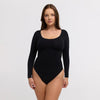 Clean Longsleeve Sculpting Bodysuit with Slip
